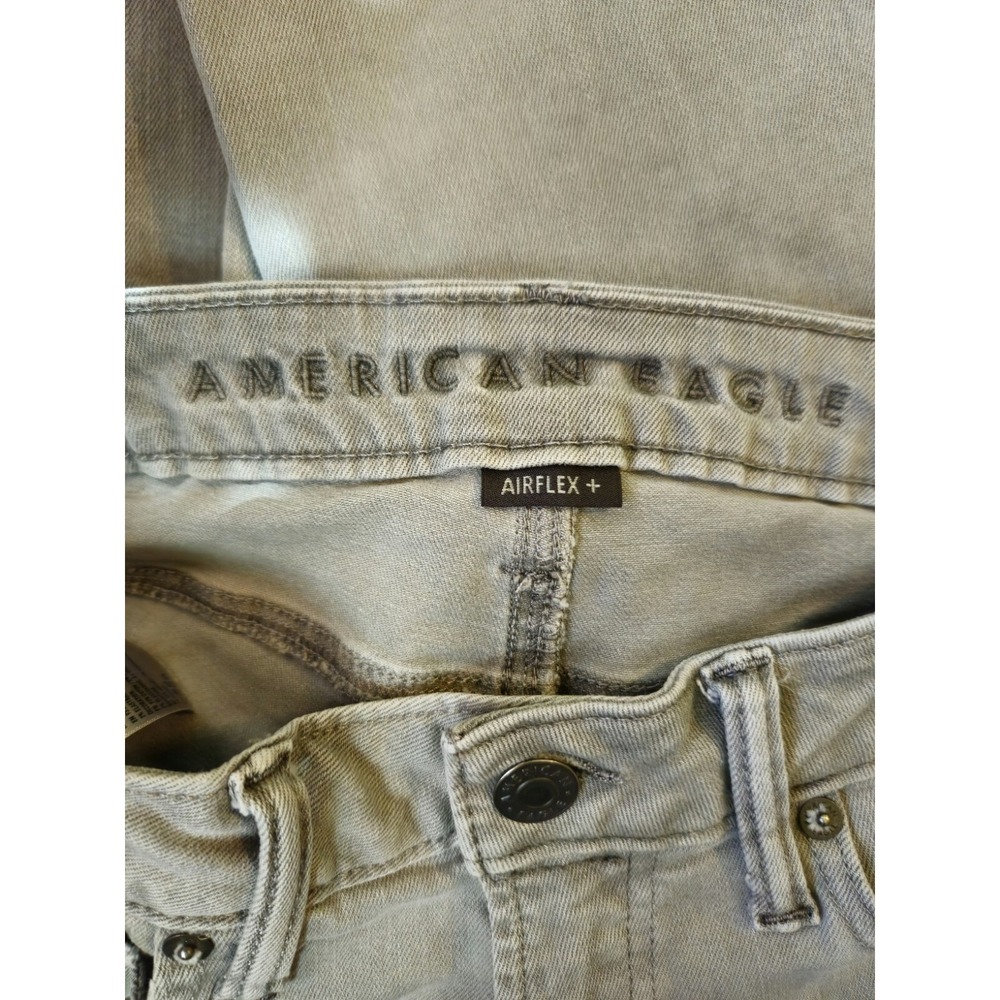 AMERICAN EAGLE Men's 29x32 AIRFLEX+ Distressed Slim Haze Gray Jeans (29x28.5) - Picture 14 of 16